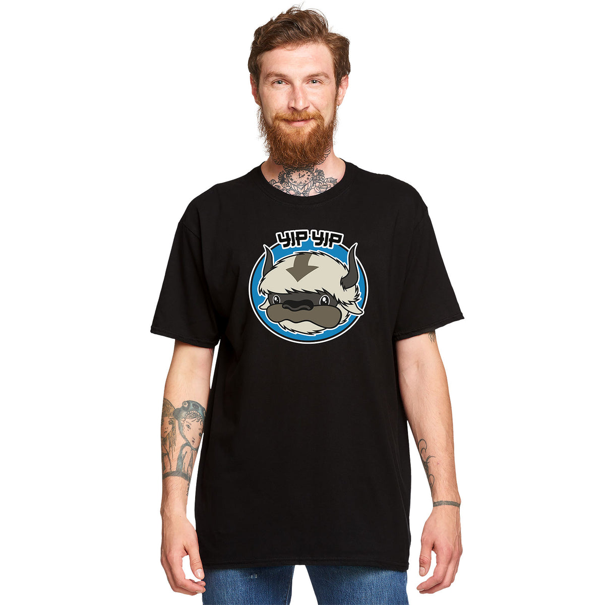 Image produit T-shirt Appa Yip Yip pour fans d’Avatar noir