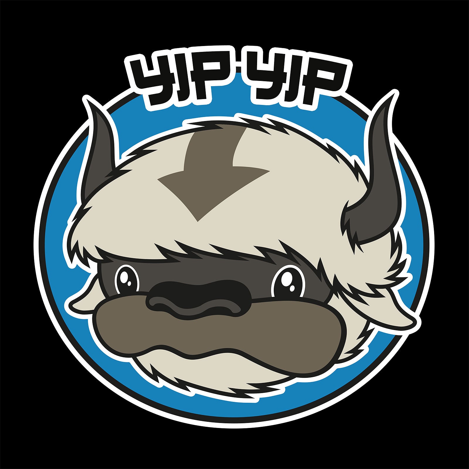 Image produit T-shirt Appa Yip Yip pour fans d’Avatar noir