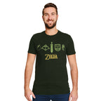 Image produit Zelda - T-shirt Icons vert