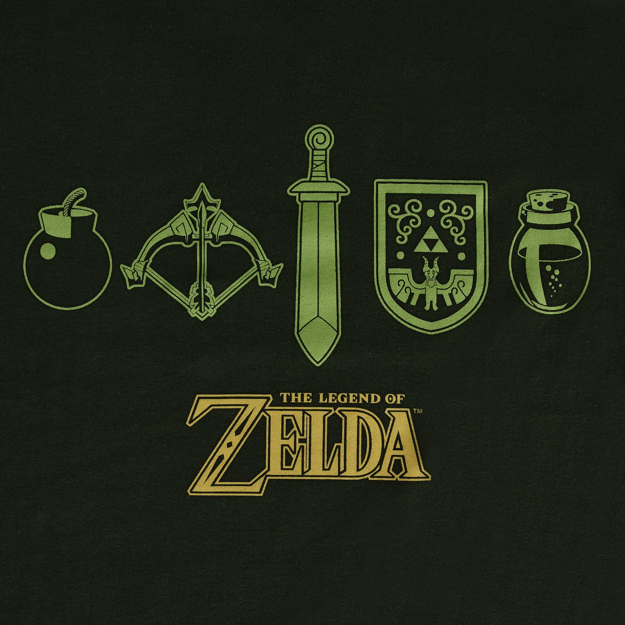 Image produit Zelda - T-shirt Icons vert