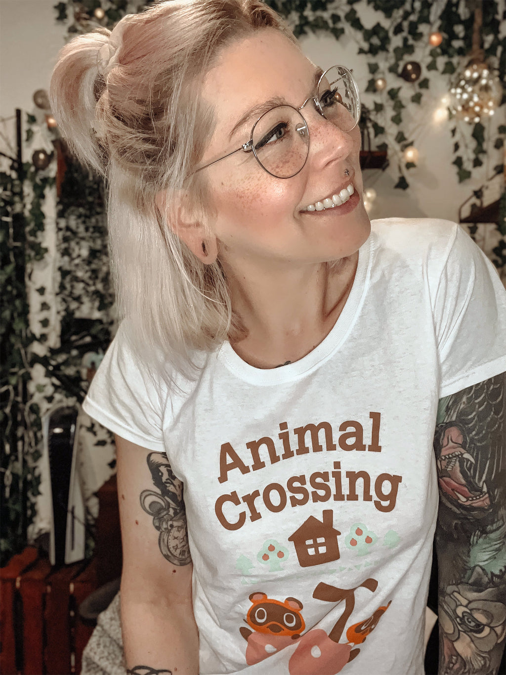 Image produit Animal Crossing - T-shirt femme Timmy et Tommy blanc