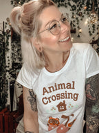 Image produit Animal Crossing - T-shirt femme Timmy et Tommy blanc