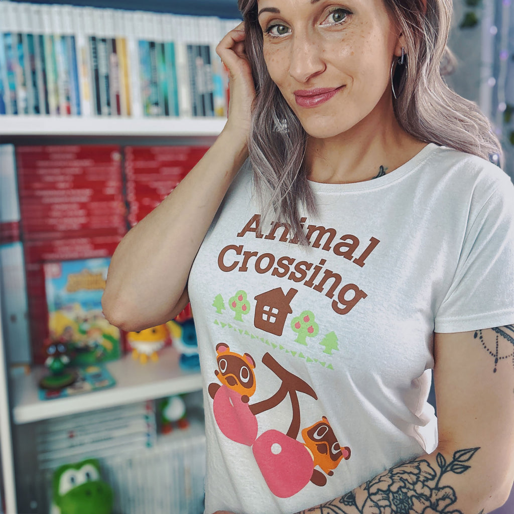 Image produit Animal Crossing - T-shirt femme Timmy et Tommy blanc