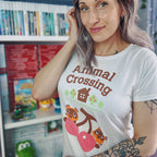 Image produit Animal Crossing - T-shirt femme Timmy et Tommy blanc