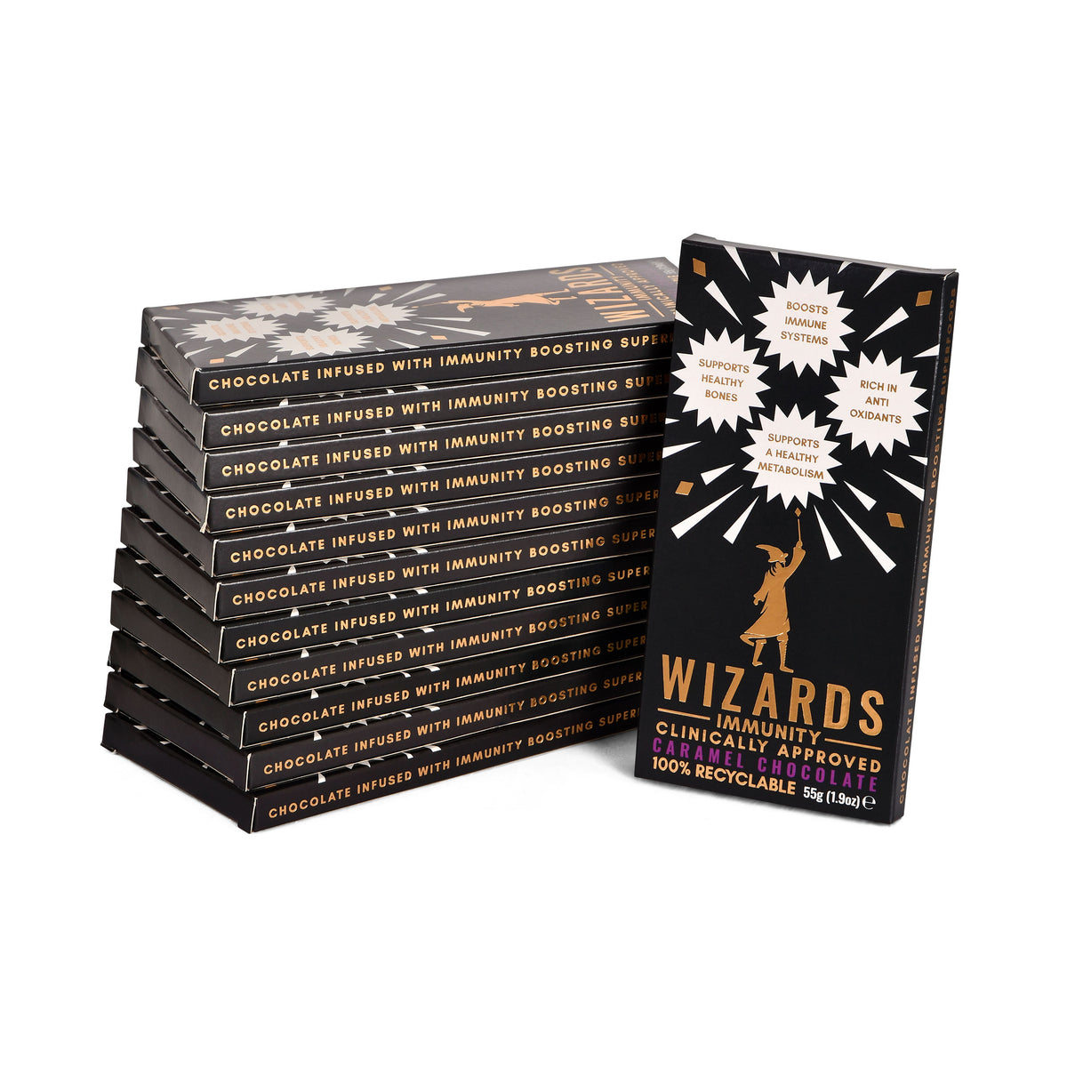 Image produit Wizards Magic - Immunité Chocolat Caramel 12 Barres