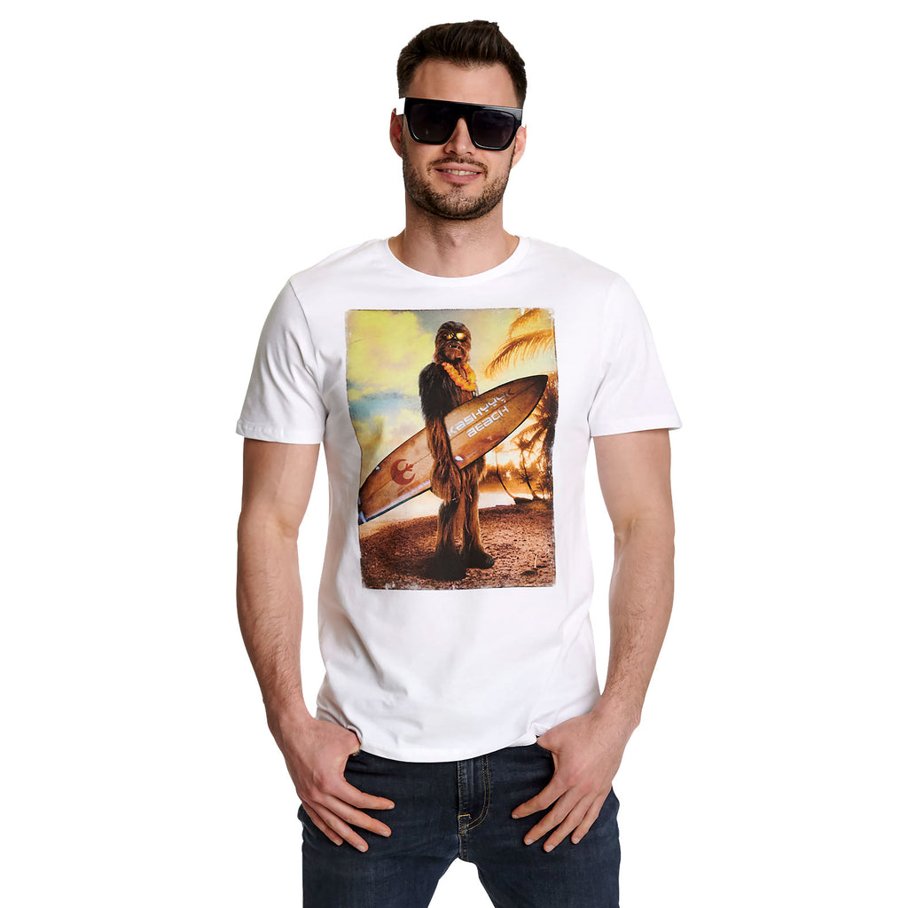 Image produit Star Wars - T-shirt Wookiee Surfer blanc
