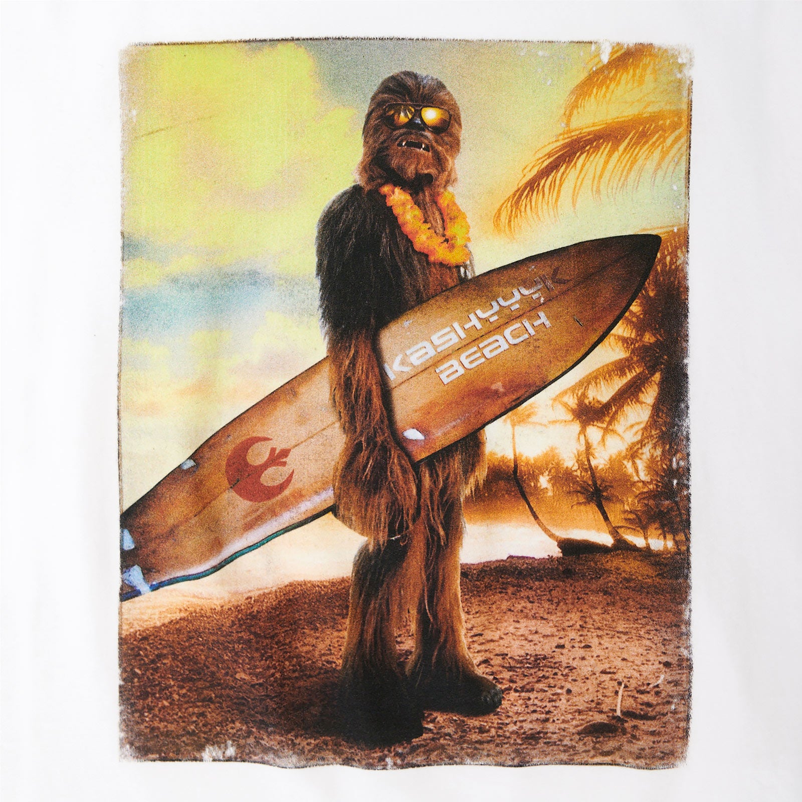 Image produit Star Wars - T-shirt Wookiee Surfer blanc