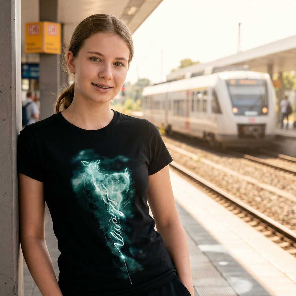 Image produit T-shirt Femme Snape Patronus Always Noir - Harry Potter