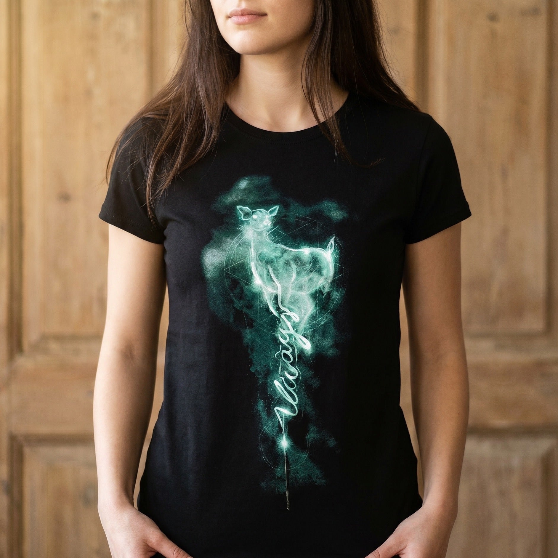 Image produit T-shirt Femme Snape Patronus Always Noir - Harry Potter