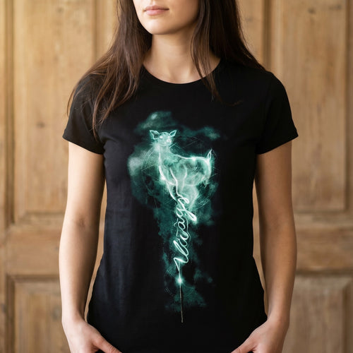 Image produit T-shirt Femme Snape Patronus Always Noir - Harry Potter