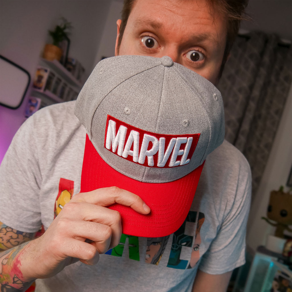 Image produit Marvel - Casquette Logo gris-rouge