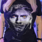 Image produit Witcher - T-shirt portrait de Geralt noir