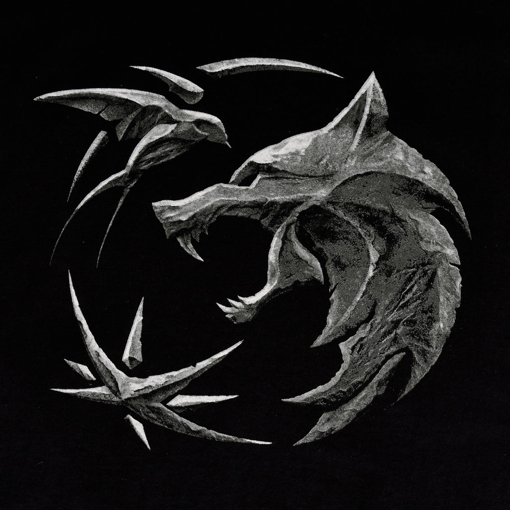 Image produit Witcher - T-Shirt Emblème de Loup Noir