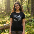 Image produit Witcher - T-Shirt Emblème de Loup Noir