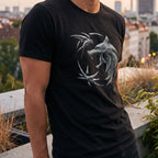 Image produit Witcher - T-Shirt Emblème de Loup Noir