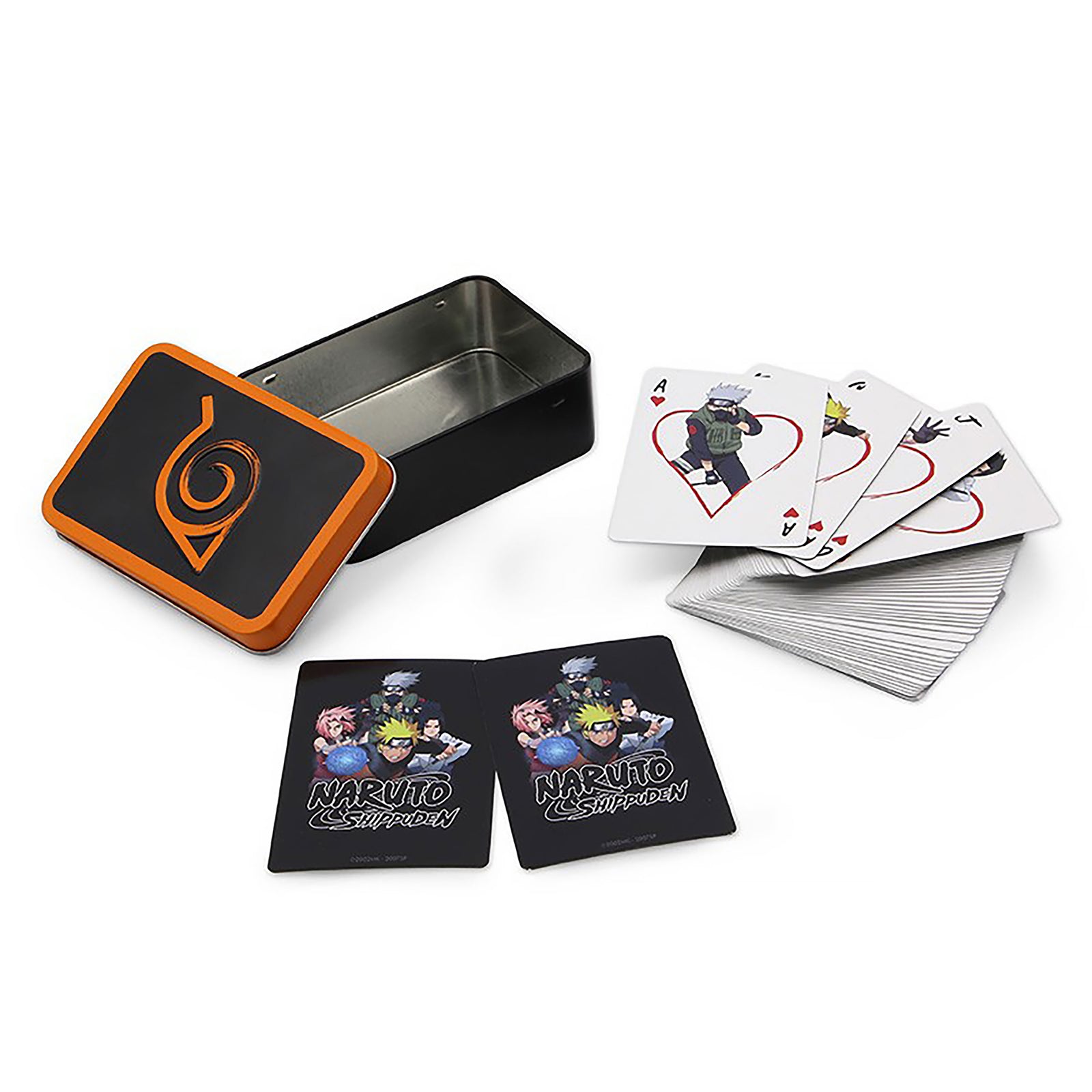 Image produit Naruto Shippuden - Cartes à jouer Symbole Konoha dans une boîte métallique
