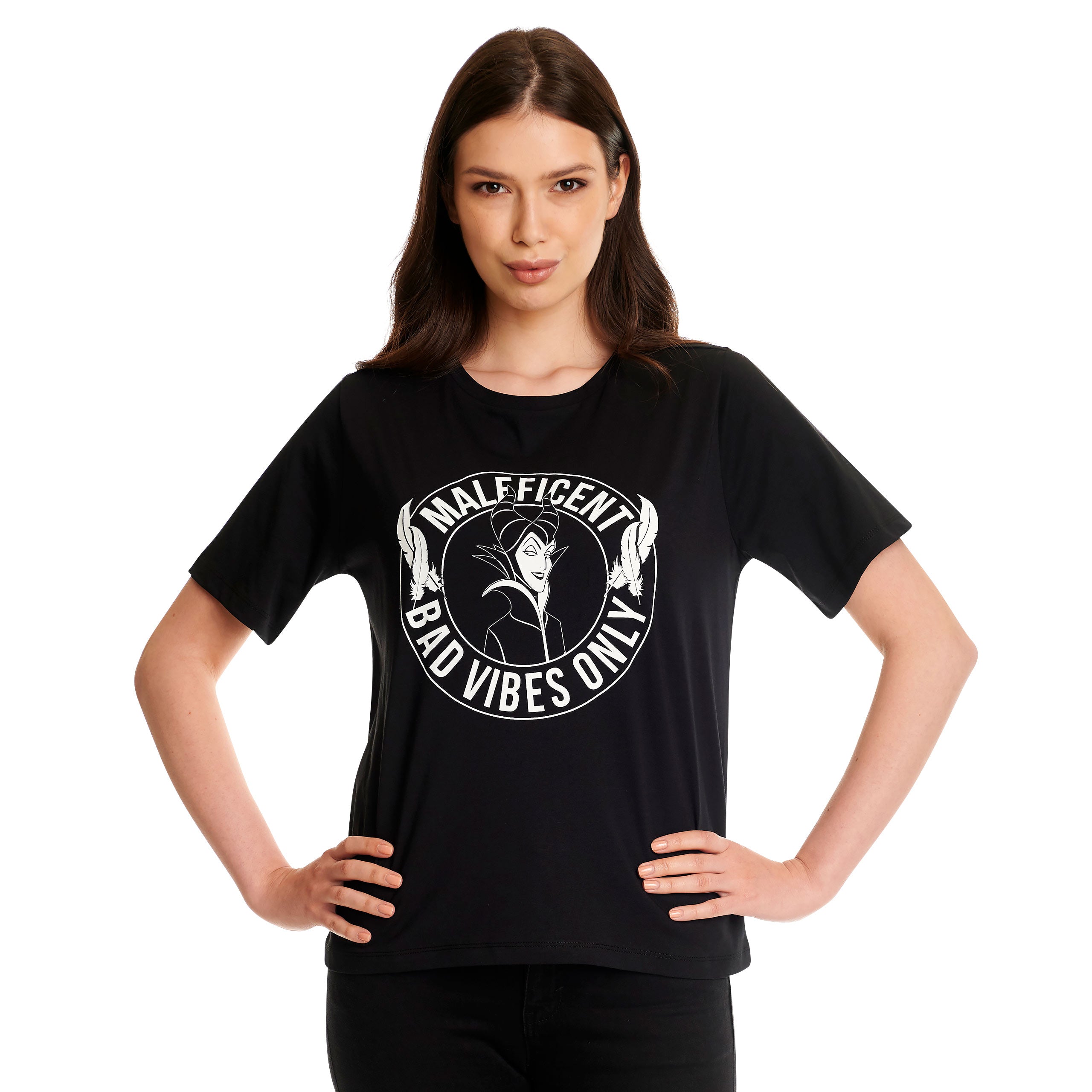 Image produit Maléfique - T-shirt femme Bad Vibes Only noir