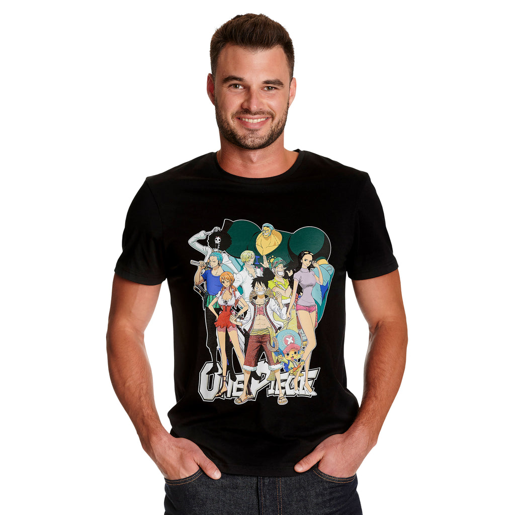 Image produit One Piece - Ruffy avec T-shirt noir de l'équipage du Chapeau de paille
