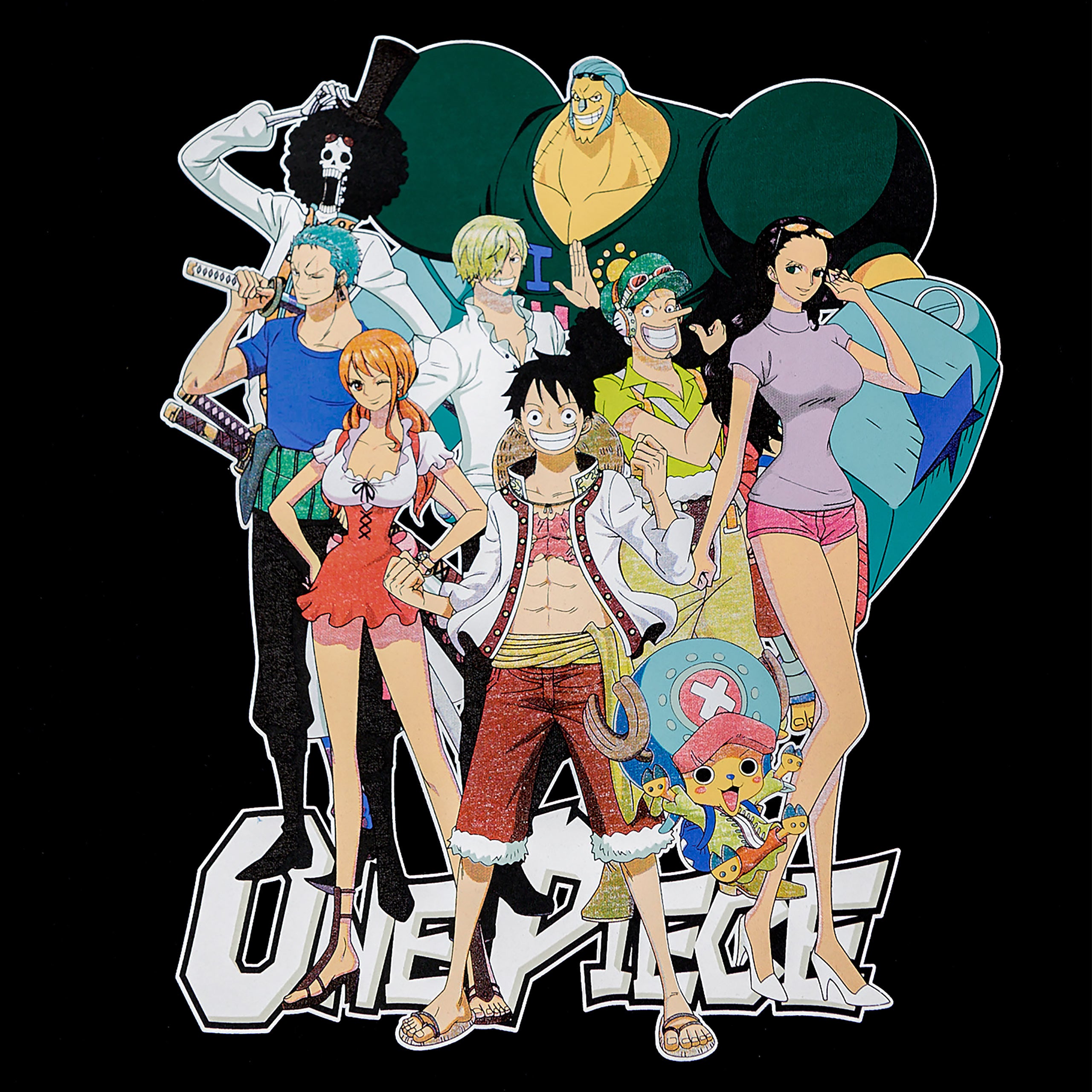 Image produit One Piece - Ruffy avec T-shirt noir de l'équipage du Chapeau de paille