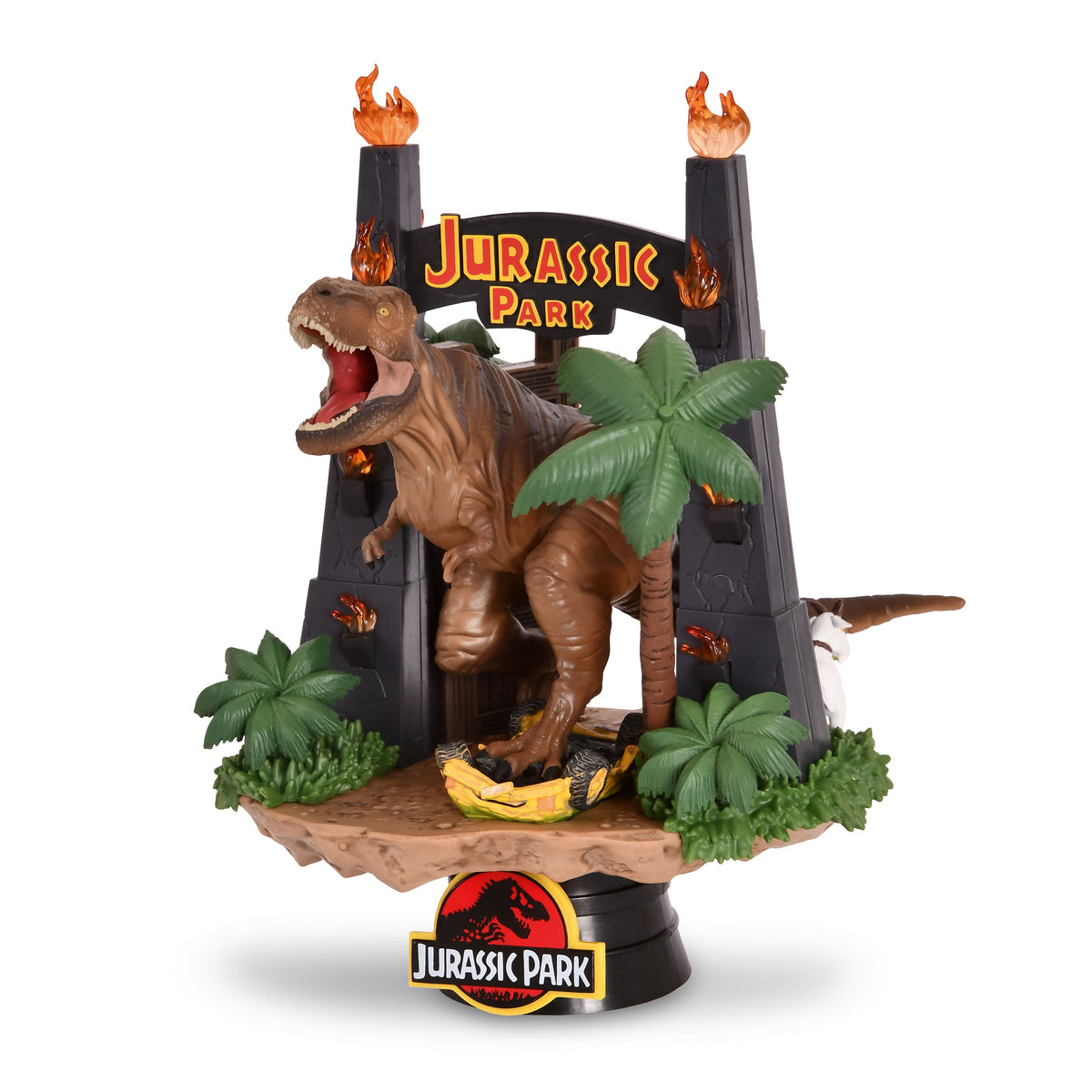 Image produit Jurassic Park - Diorama de la Porte du Parc avec Effets Lumineux