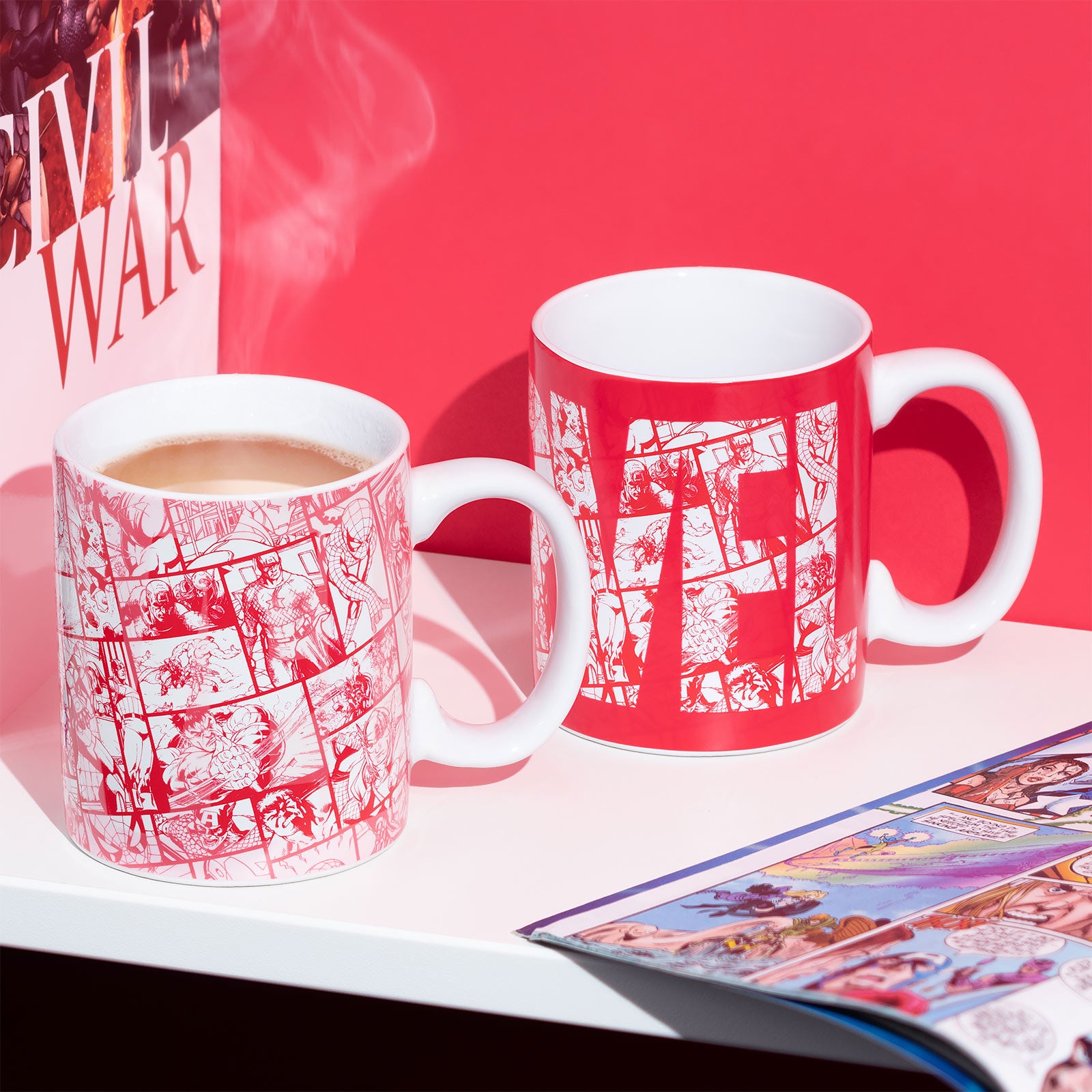 Image produit Marvel - Mug à effet thermique avec logo de bande dessinée