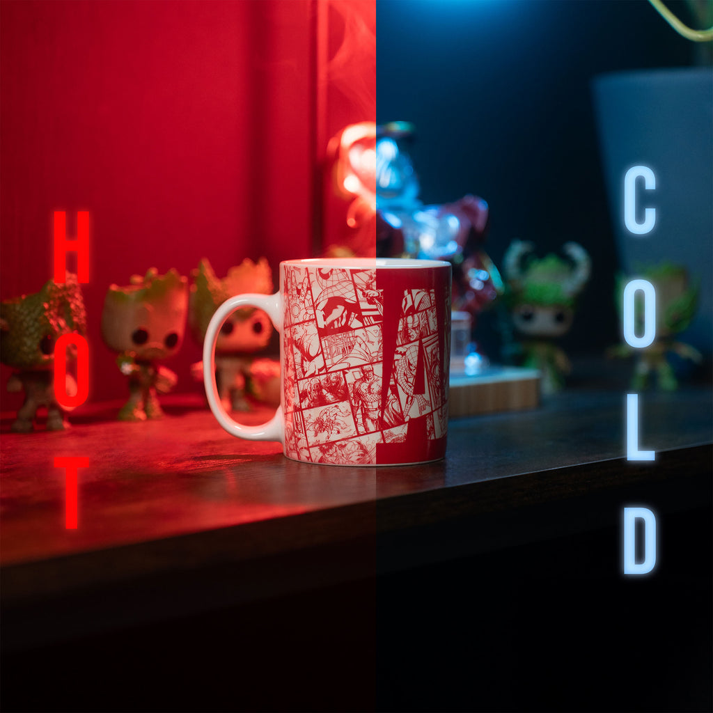 Image produit Marvel - Mug à effet thermique avec logo de bande dessinée