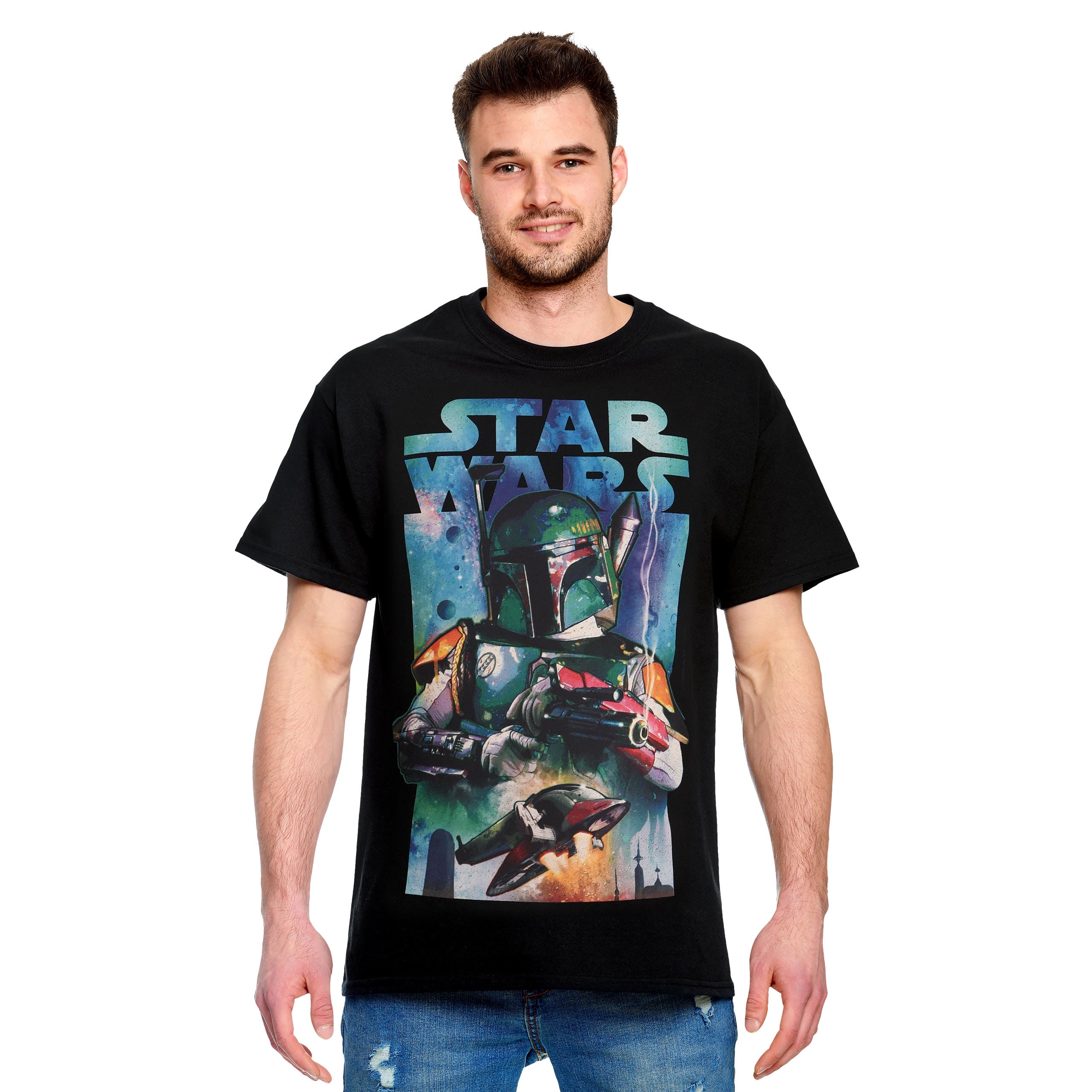 Image produit Star Wars - Boba Fett avec T-shirt Slave I noir