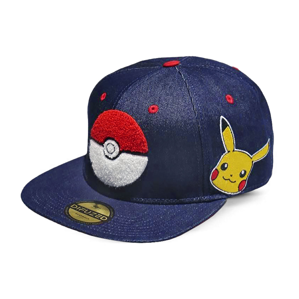 Image produit Pokemon - Casquette Snapback Pokeball bleue