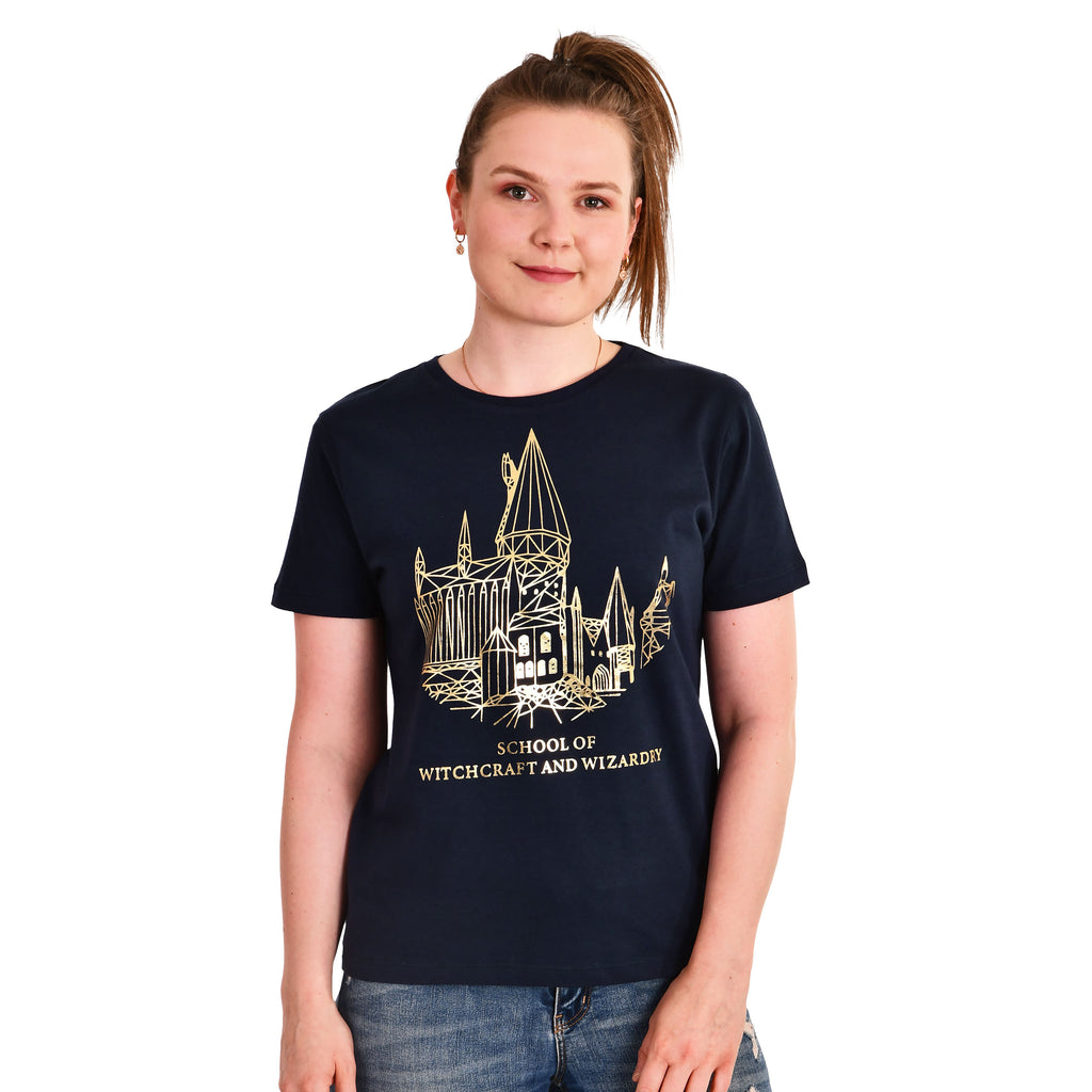 Image produit Harry Potter - T-shirt Femme École Poudlard Bleu