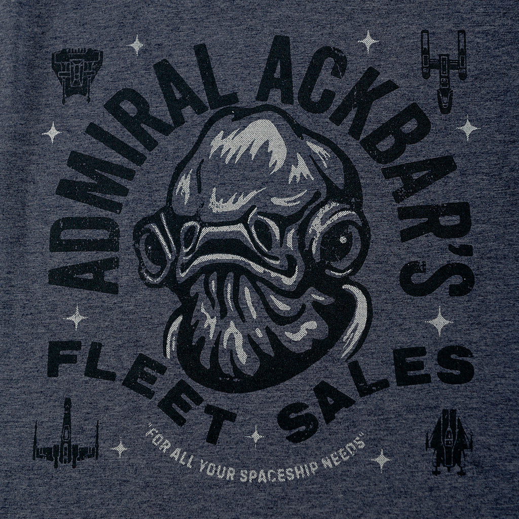 Image produit Star Wars - T-Shirt bleu Admiral Ackbar's Fleet Sales