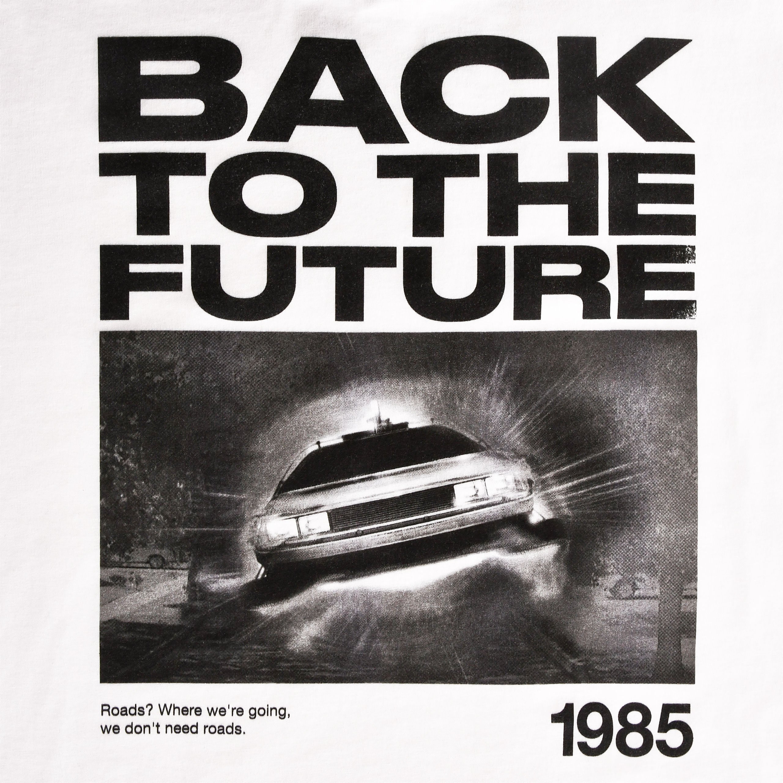 Image produit Retour vers le Futur - T-shirt blanc Back to the Future 1985