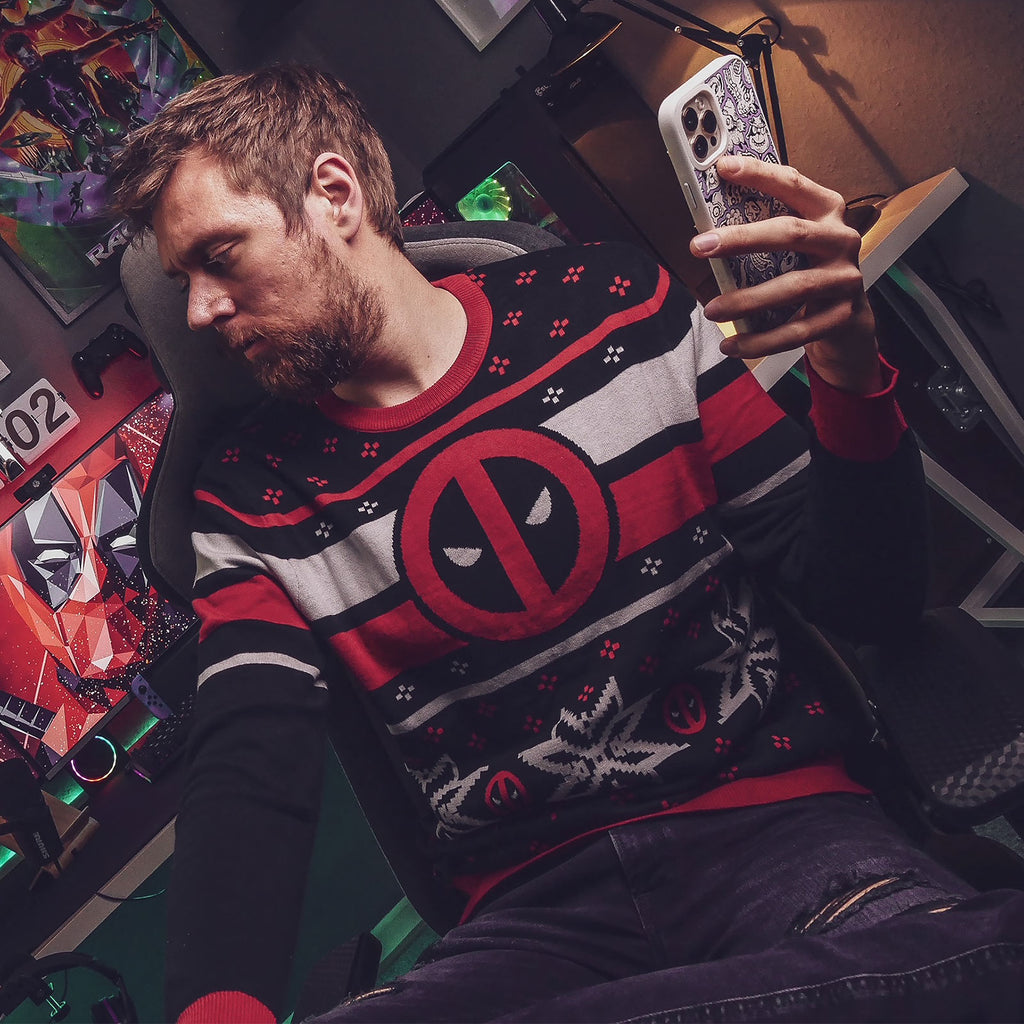 Image produit Deadpool - Pull tricoté avec logo
