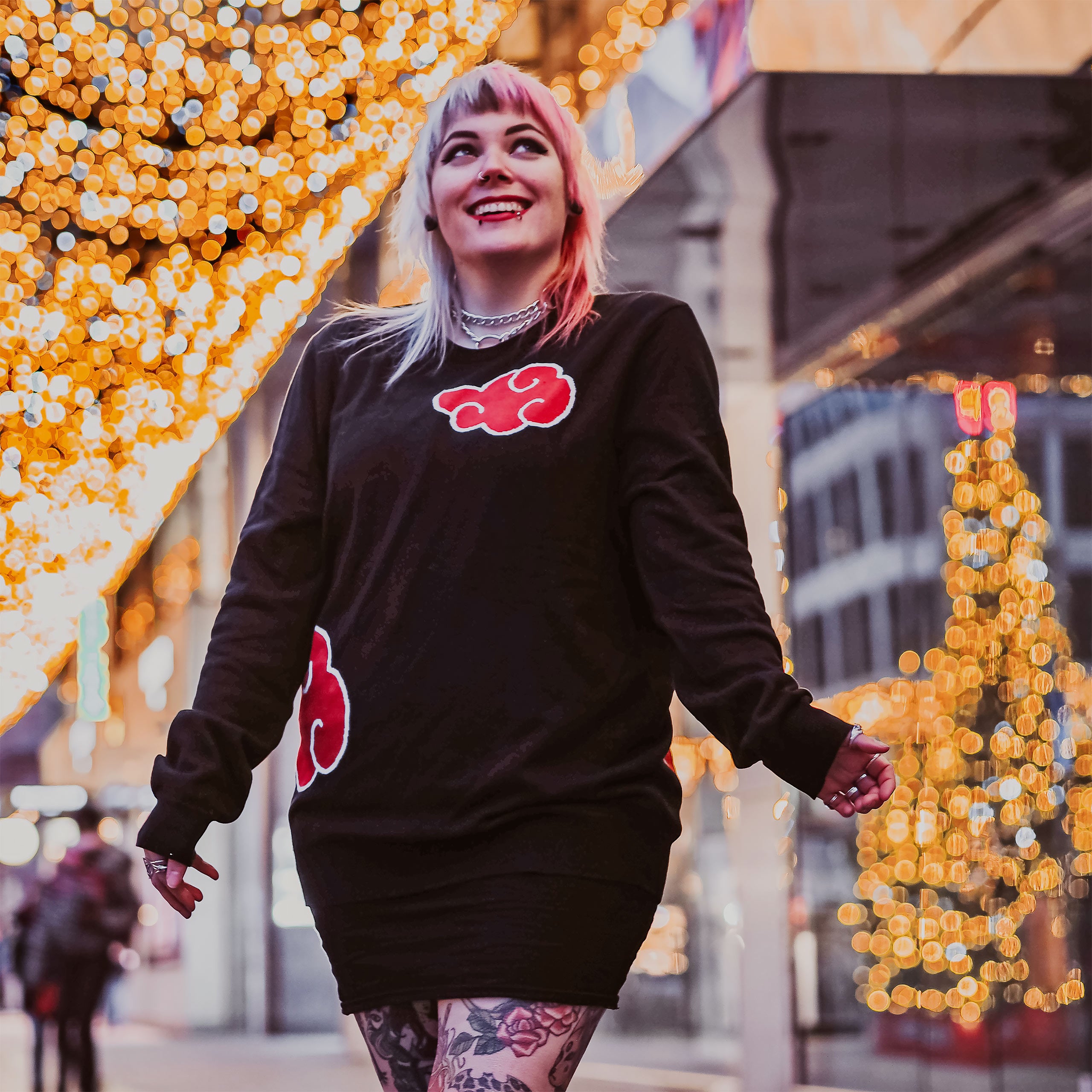 Image produit Naruto - Pull en tricot avec symbole Akatsuki
