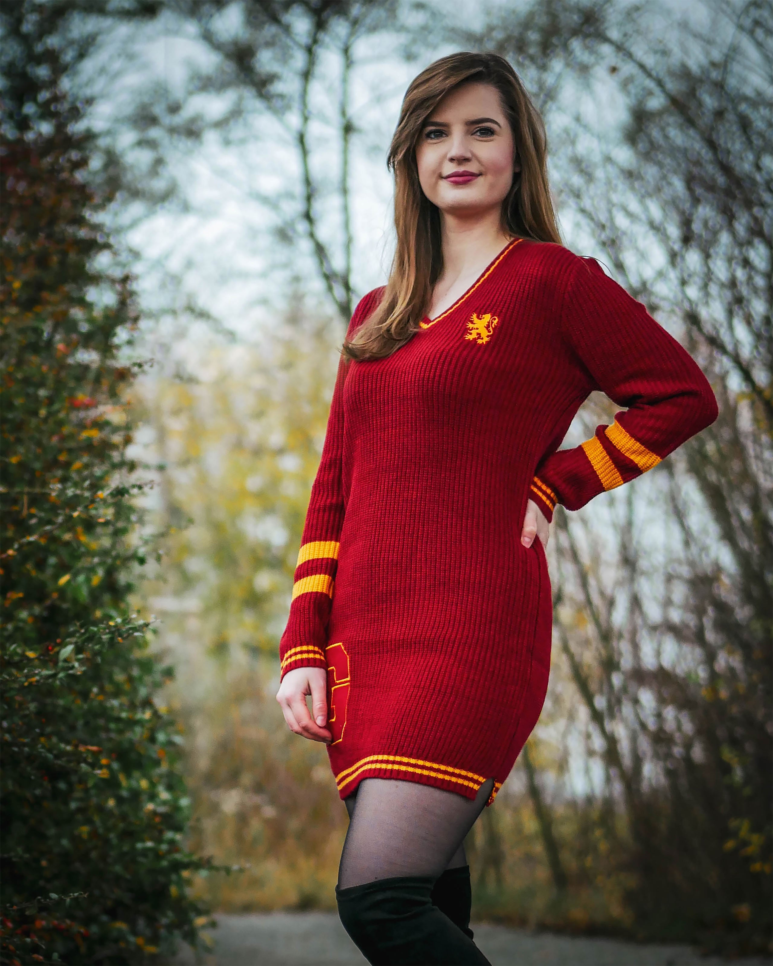 Image produit Harry Potter - Robe tricotée Gryffondor rouge