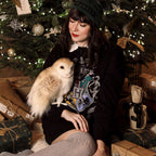 Image produit Harry Potter - Pull oversize noir avec blason de Poudlard
