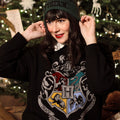 Image produit Harry Potter - Pull oversize noir avec blason de Poudlard