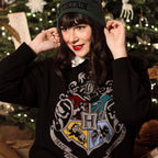 Image produit Harry Potter - Pull oversize noir avec blason de Poudlard