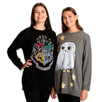 Image produit Harry Potter - Pull oversize noir avec blason de Poudlard