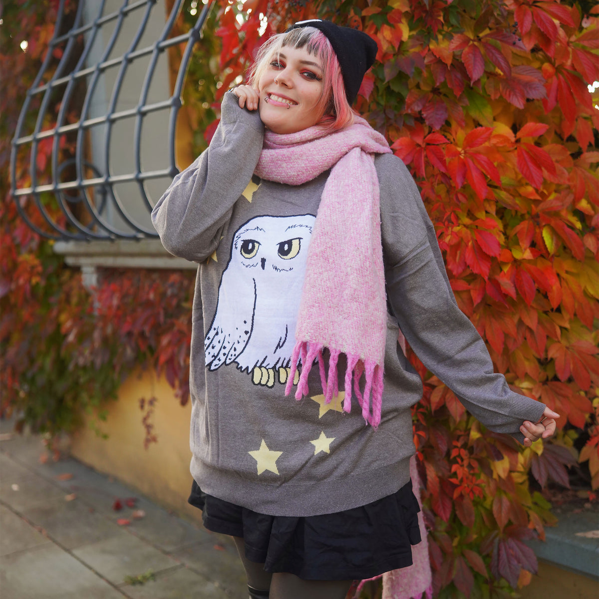 Image produit Harry Potter - Sweat Oversize Hedwig gris