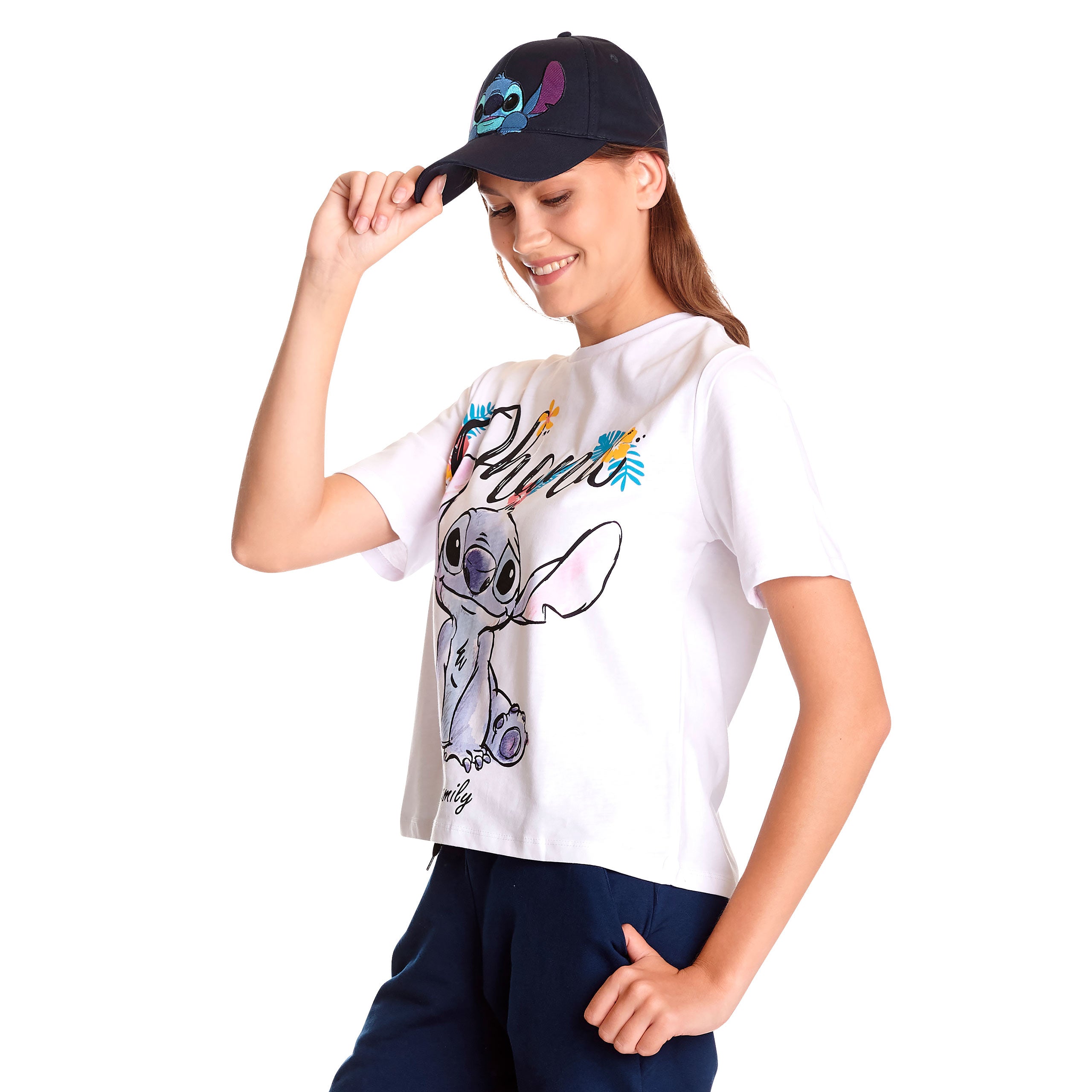 Image produit Lilo & Stitch - T-shirt Ohana pour femmes blanc