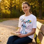 Image produit Lilo & Stitch - T-shirt Ohana pour femmes blanc