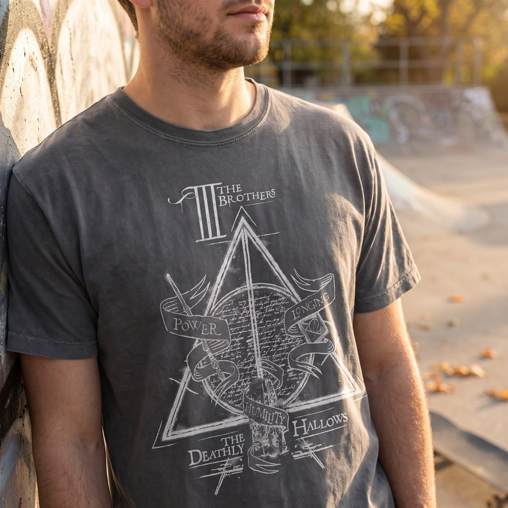 Image produit Harry Potter - T-shirt femme Reliques de la Mort gris