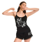 Image produit Pyjama Reliques de la Mort Femme court avec dentelle - Harry Potter