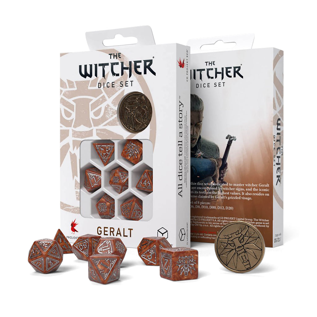 Image produit Witcher - Geralt Monster Slayer RPG Set de dés 7pc avec pièce de collection