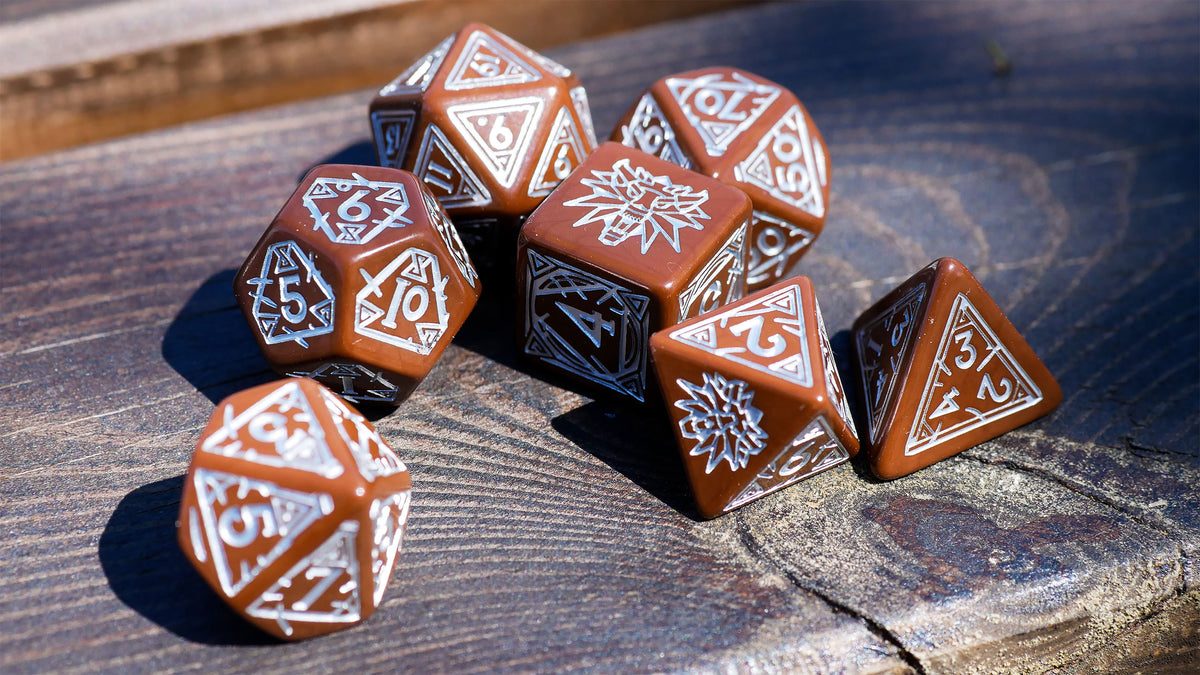 Product image Witcher - Geralt Roach's Companion RPG Dice Set 7pc with Collector's Coin