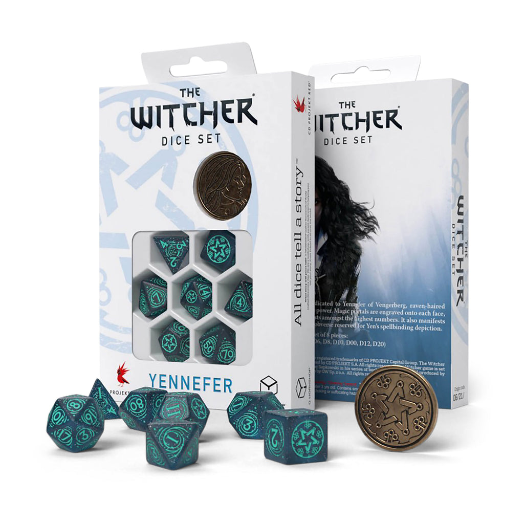 Image produit Witcher - Yennefer Sorceress Supreme RPG Set de dés 7pcs avec pièce de collection