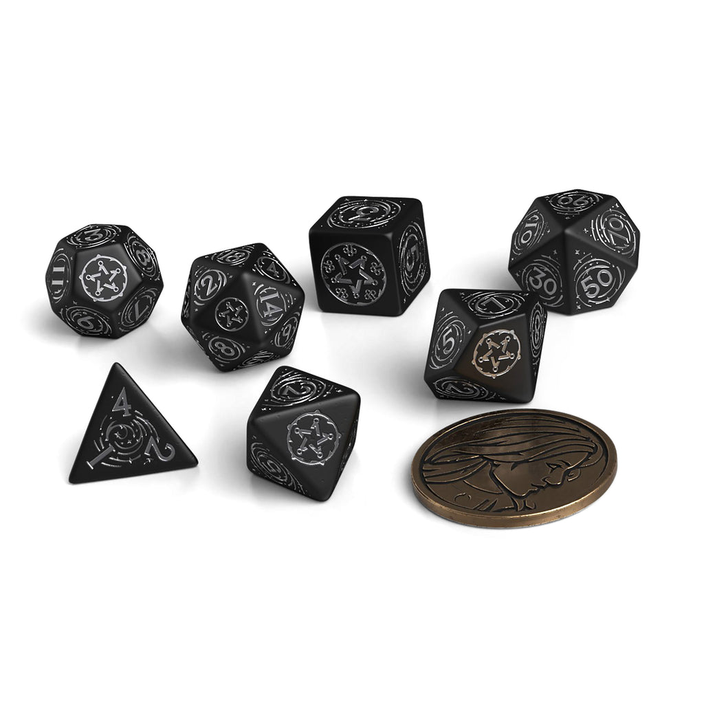 Image produit Witcher - Yennefer Obsidian Star RPG Jeu de Dés 7pcs avec Pièce de Collection