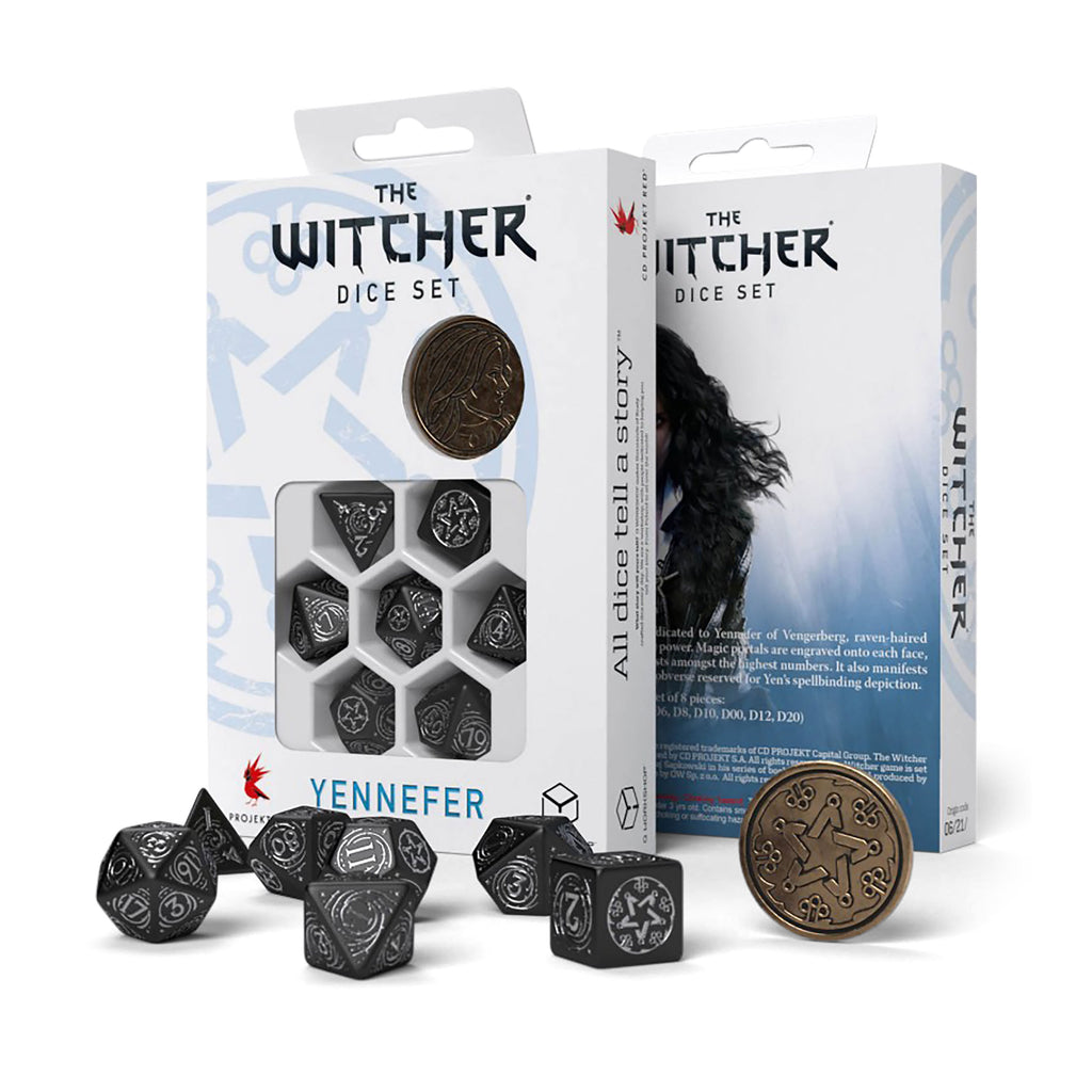 Image produit Witcher - Yennefer Obsidian Star RPG Jeu de Dés 7pcs avec Pièce de Collection
