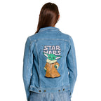 Image produit Veste en jean Grogu pour femmes bleue - Star Wars The Mandalorian