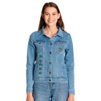 Image produit Veste en jean Grogu pour femmes bleue - Star Wars The Mandalorian
